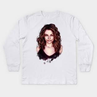 Dina Meyer - actress and... superheroine! Kids Long Sleeve T-Shirt